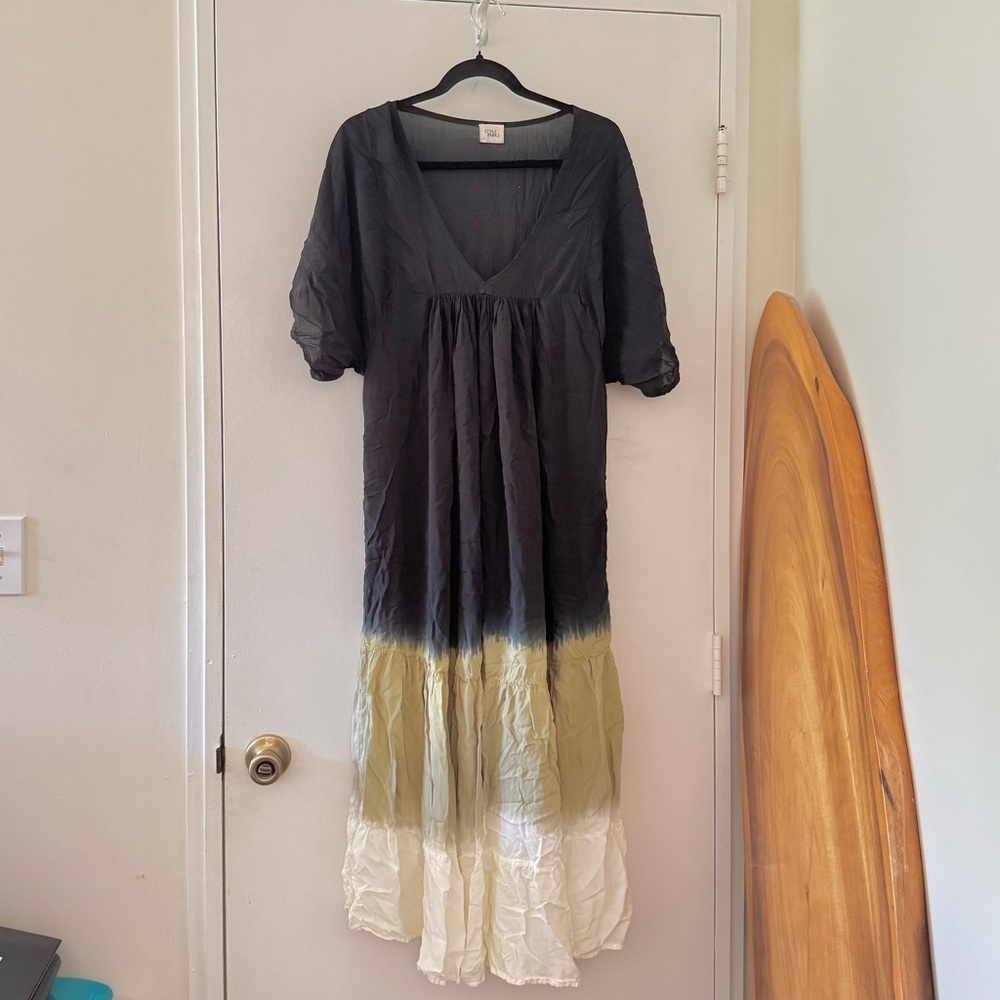 Style Park 1 Black and Olive Ombre Maxi Dress